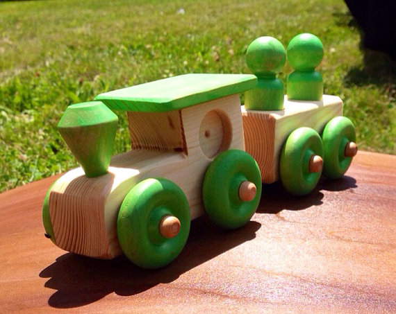 toddler toy train made in the USA, Wooden train