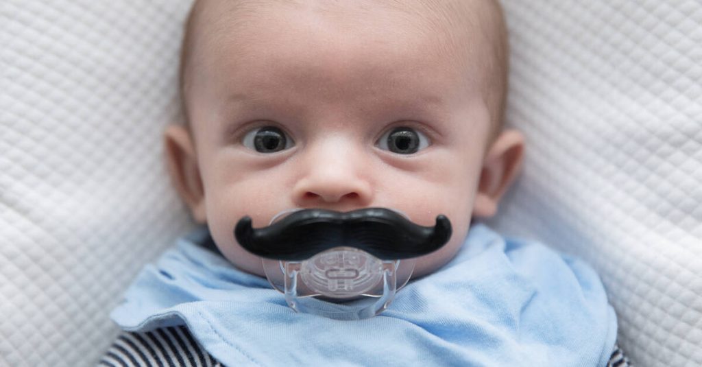 mustache pacifier, when to give your baby a pacifier