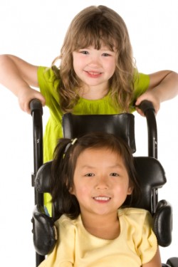 young girl in wheelchair