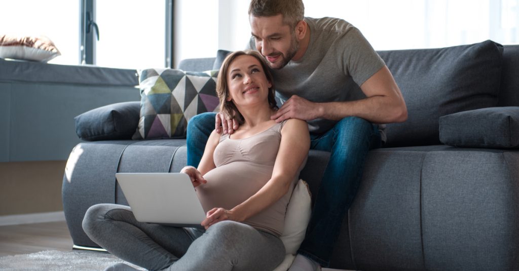 couple researching perineal massage
