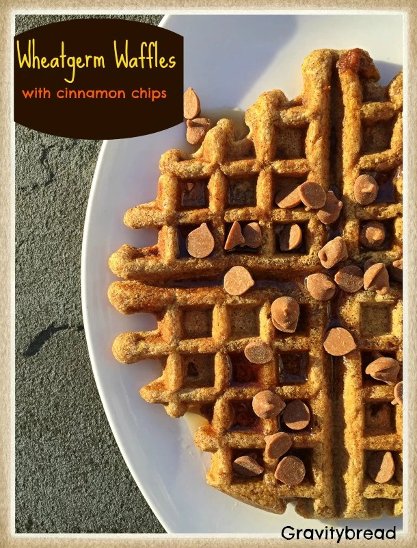 Wheat Germ Waffles with Cinnamon Chips