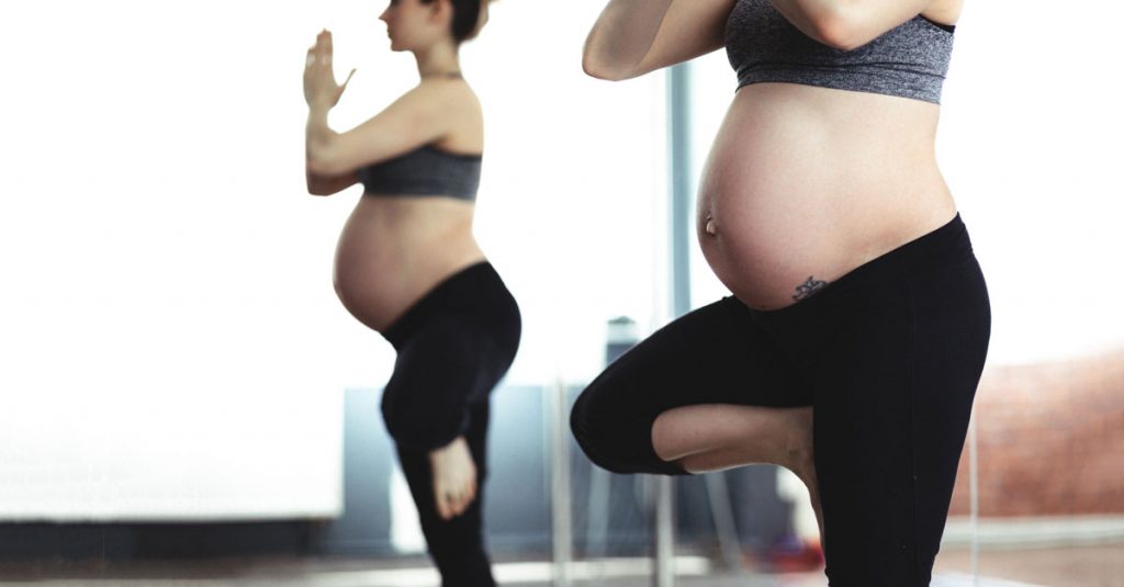 pregnancy yoga pose