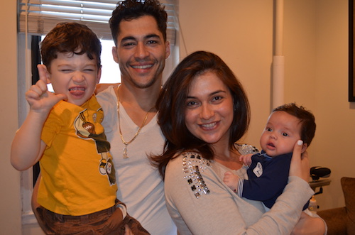 Bethany Braun-Silva, Senior Editor at NYMetroParents with her family in their Chelsea apt 