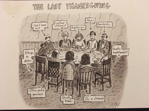 thanksgiving, comic, family, allergies, humor, jokes, eating
