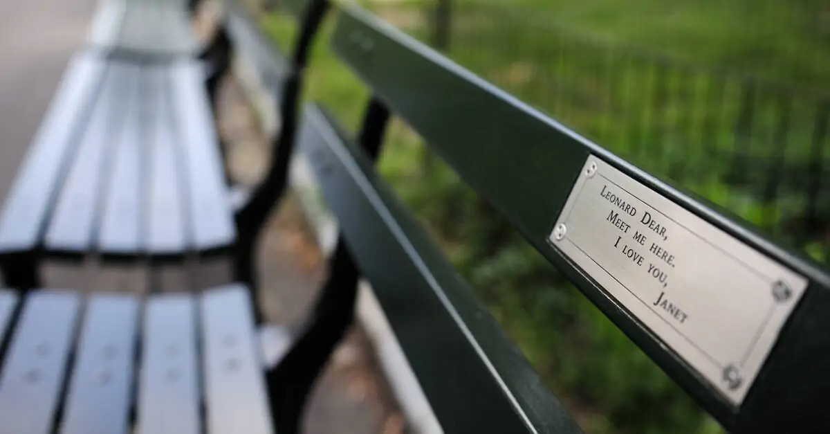 central park bench dedication