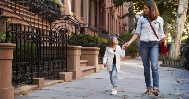 walk daughter to school