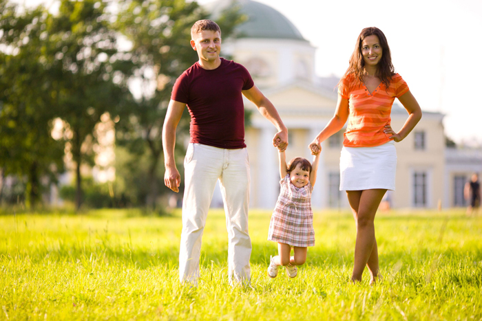 family in the suburbs, city or suburbs, 