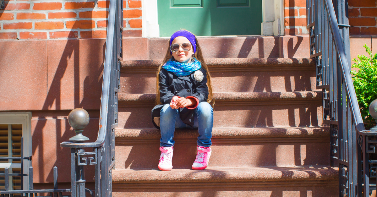 nyc kid on stoop